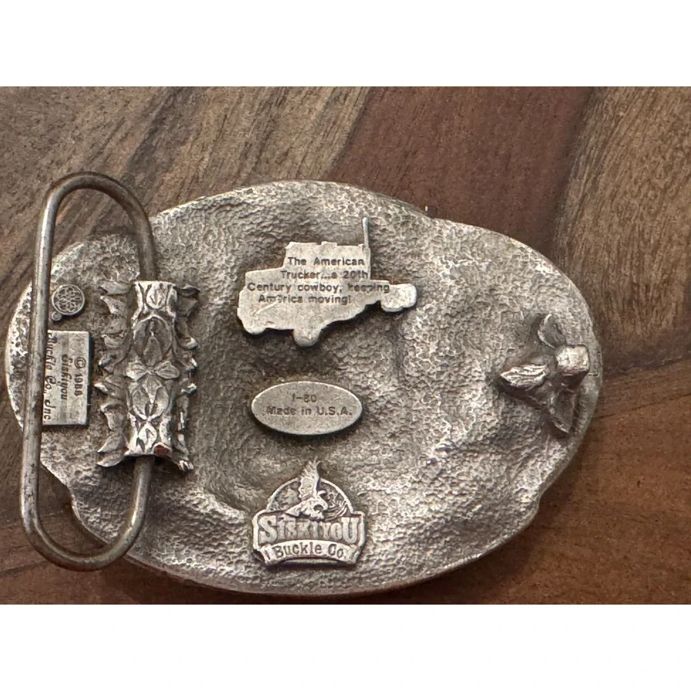 Vintage‎ 1988 Siskiyou Belt Buckle American Trucker 20th Century Cowboy